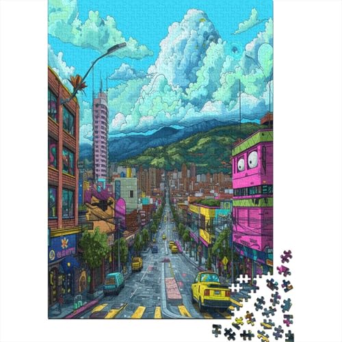 Street Architecture Puzzle 1000 Pieces Adult Puzzles for Adults Classic Puzzles 1000 Pieces Adults Puzzles Heavy Adults 1000 Pieces 1000pcs (75x50cm) von TANLINGFL