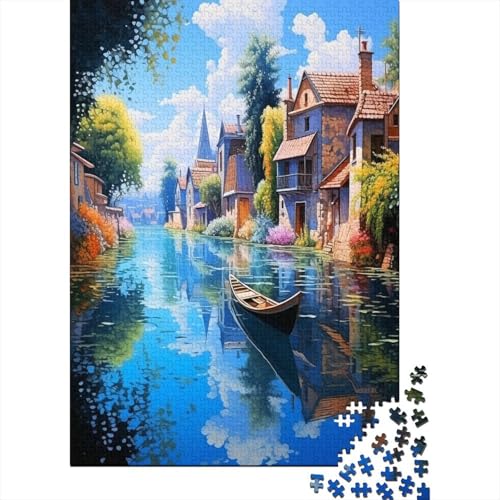 Venice Canal View 1000 Piece Puzzle, Wooden Puzzle, Puzzles for Adults, 1000 Pieces Puzzle for Teenagers & Adults 1000pcs (75x50cm) von TANLINGFL