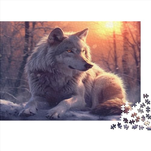 Wolf Puzzle 1000 Pieces, 1000 Pieces Jigsaw Puzzle for Adults Puzzle Sets Decompression Cardboard Puzzles Educational Games for Families 1000pcs (75x50cm) von TANLINGFL