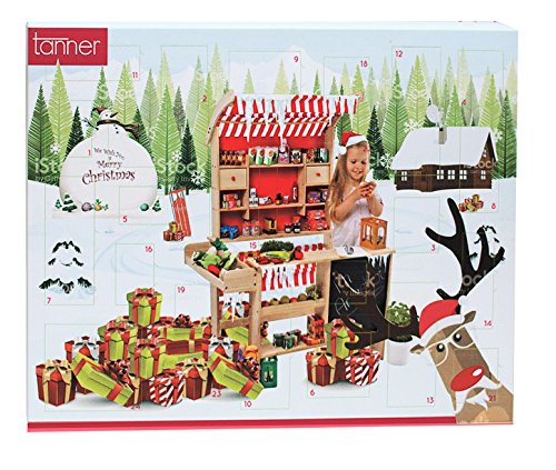 tanner DER KLEINE KAUFMANN TANNER Deco - Adventskalender, mit 24 Teilen für den Kaufmannsladen bzw. Kinderküche, Spielzeug für Kinder, 9000.0 von TANNER