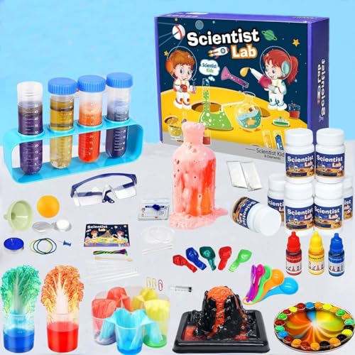 70 Wissenschaft Experimente für Kind ab 6 7 8 9 10 11, Chemiebaukasten Spielzeug für Junge Mädchen, Kristalle Züchten, Chemie Kit, Junge 6 Jahre Geschenkideen von TANSAR