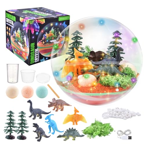 TANSAR Dinosaurier-Terrarium-Kit für Kind, DIY Bastelset Spielzeug, Geschenk Junge 4 5 6 7 8 Jahre von TANSAR