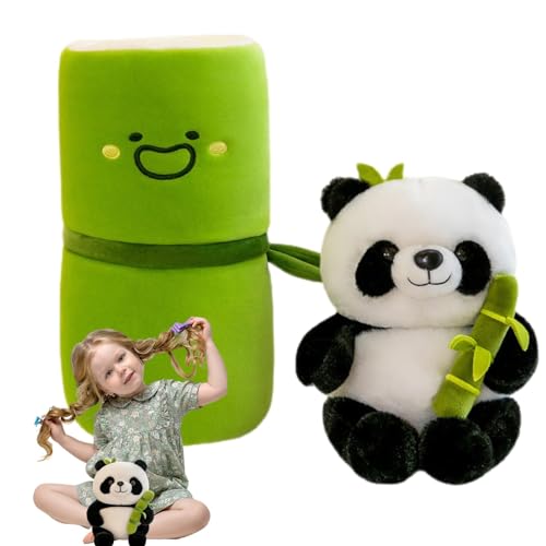 TAOXUNLOVE Peluche panda farcito, simpatici peluche panda - Panda che abbraccia il giocattolo del cuscino animale farcito | Decorazione della stanza, collezione realistica e divertente per soggiorno, von TAOXUNLOVE