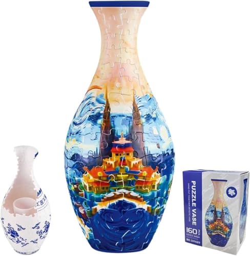 Vaso Puzzle 3D Art, Vaso Puzzle 3D per adulti, Vaso di Fiori Puzzle da 160 pezzi FAI da te,Puzzle in Legno per adulti Vaso di Fiori Unico per Puzzle Legno 3D decorazioni per la casa e l'ufficio (B) von TAOXUNLOVE