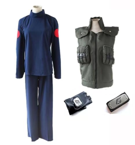 TAOYNJ Cosplay Kostüm von Kakashi Hatake | Ninja Uniform mit Weste (M) von TAOYNJ