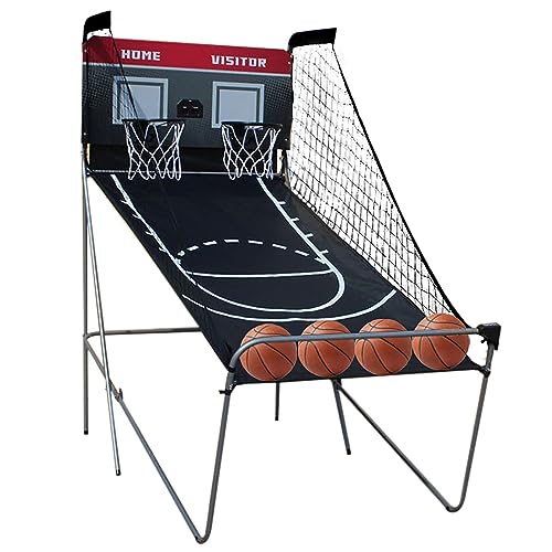 TAPMING Automat Basketballkorb Arcade Basketball Spielset Basketball Schießmaschine mit 8 Spieleinstellungen & elektronischer Anzeigetafel Schießmaschine inkl 4 Bällen & 2 Fangkörben von TAPMING