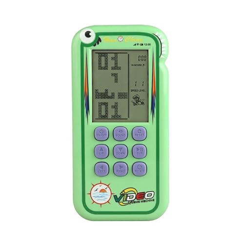 TAQY Niedliche Blockspielkonsole 2500+ Levels Elektronische Spiele Bausteine/Panzer Retro Handheld-Spielgerät für drinnen/draußen Wiederaufladbar Puzzlespielzeug als Geschenk für Kinder (Green) von TAQY