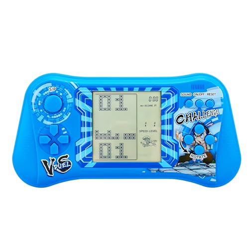 TAQY Retro Joystick-Block-Spielekonsole 999 in 1 Spielen Brick-Spiel/Rennen/Panzerschlacht Erinnerungen an die 70er/80er/90er Jahre Puzzle Spielzeug Handheld-Spielgerät Kindergeschenke (Blue) von TAQY