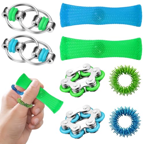 TASAHNI 8 Stück Fidget Toys Anti Stress Spielzeug Sensorik Spielzeug Fidget Toys Erwachsene Fidget Spinners Toy Squeeze Spielzeug Stressabbau Spielzeug für Geeignet Kinder Erwachsene von TASAHNI