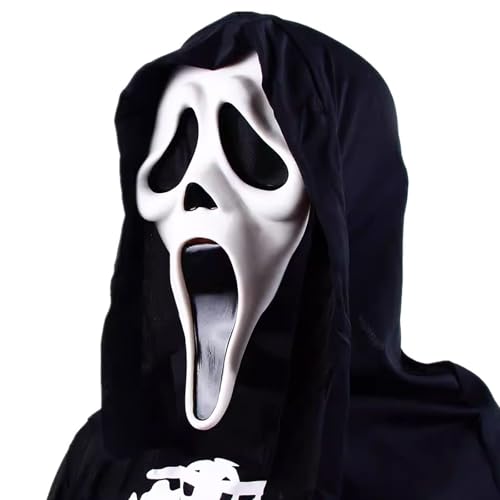 TATAFUN Halloween Scream Maske, Halloween Scary Movie Maske, Horrorfilme Maske, Gruselige Schrei Maske für Halloween Karneval Fasching von TATAFUN