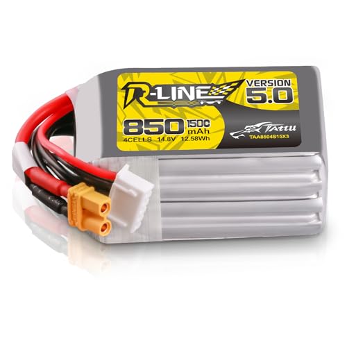 TATTU 4S Lipo Akku 850mAh 14.8V 150C 4S1P Battery mit XT30 Stecker für 3 bis 5 Zoll große FPV Drohnen von TATTU