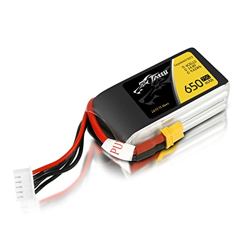 TATTU 4S lipo 650mAh 4S1P 75C 14.8V Lipo Pack Akku mit XT30 Stecker für UAV Drohne RC Quadrocopter Multirotor FPV 150 Größe von TATTU