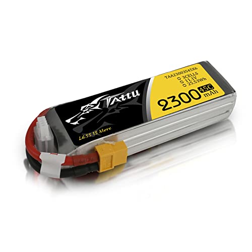 Tattu LiPo 3S Akku 2300mAh 11.1V 45C 3S für FPV Racing Quadcopter Racing Diverse Hubschrauber Flugzeuge Drohnen und Modelle von Booten von TATTU