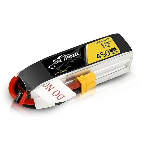 Tattu TA-75C-450-3S1P-L Modellbau Akku Pack (LiPo) 11,1V 450mAh Zellenummer:3 75C Softcase XT30 von TATTU