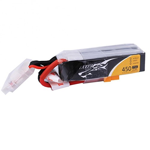 Tattu TA-75C-450-4S1P-L 450mAh 14.8V 75C 4S1P Lipo Pack Akku für Drohne UAV FPV Rennen RC Quadrocopter von TATTU