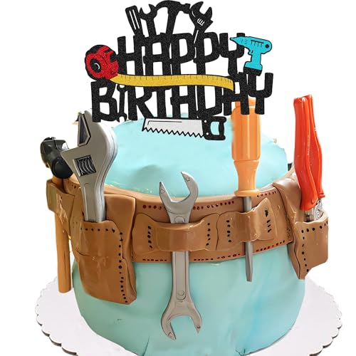 TAXTYHRE 8 Stück Werkzeuge Tortendeko Geburtstag, Happy Birthday Tortendeko, Werkzeuge Cake Topper, Männer Party Kuchen Deko, Geburtstagsparty Zubehör, für Männer Junge Geburtstag Party TAXTYHRE 8 Stück Werkzeuge Tortendeko Geburtstag, Happy Birthday Tortendeko, Werkzeuge Cake Topper, Männer Party Kuchen Deko, Geburtstagsparty Zubehör, für Männer Junge Geburtstag Party von TAXTYHRE