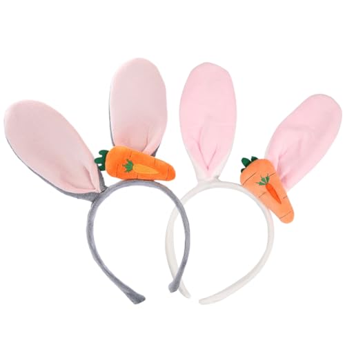 TAXTYHRE Hasenohren Haarreif, Hase Ohren Haarbänder, 2 Stück Plüsch Stirnbänder, Rosa Graue Hasenohren, für Ostern Party Karneval Geburtstag Kostüm Cosplay TAXTYHRE Hasenohren Haarreif, Hase Ohren Haarbänder, 2 Stück Plüsch Stirnbänder, Rosa Graue Hasenohren, für Ostern Party Karneval Geburtstag Kostüm Cosplay von TAXTYHRE