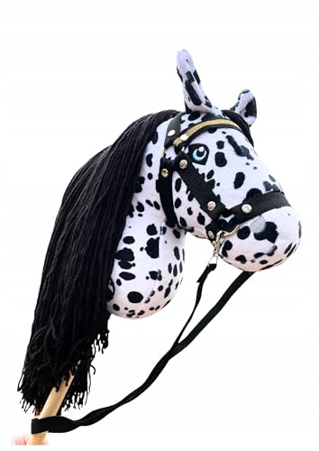 TBA Stockpferd Hobby Horse Pferde zum Springen, Steckenpferd Hobby Horse Schwarz 65 cm, Hobby Horse Steckenpferd Kinder ab 3 Jahre, Hobby Horse Pferde für Große Kinder Hobbyhorse Hobby Horsing Pferd von TBA