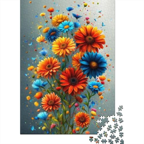 1000-teiliges Puzzle, Tierkunst, Blumen, Puzzle für Holzpuzzle, Lernspiele für Erwachsene und 1000 Teile (75 x 50 cm) von TBDUEPS