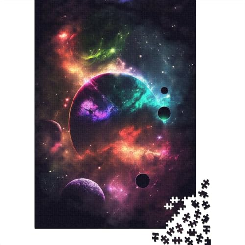 1000-teiliges Puzzle für Erwachsene, Zusammenbruch der Planeten, Puzzle zum Selbermachen, Holzpuzzle, Spielzeug, Heimdekoration, 1000 Stück (75 x 50 cm) von TBDUEPS