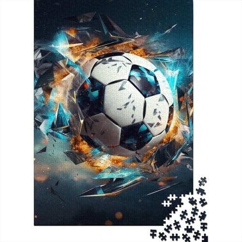 3D-Fußball-Puzzle, Dekompressionsspielzeug, rechteckiges Papierpuzzle für Kinder und Erwachsene ab 12 Jahren, Ostergeschenke, 38 x 26 cm, 1000 Teile von TBDUEPS