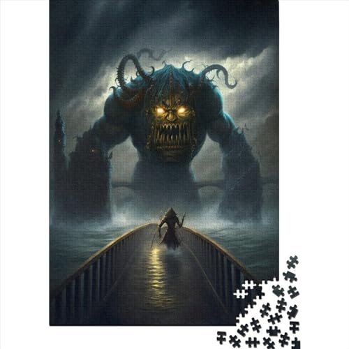 500-teiliges Puzzle für Erwachsene, Monster Invasion4, Holzpuzzle, Denksportaufgabe, Puzzle, Spielzeugspiel, 500 Teile (52 x 38 cm) von TBDUEPS