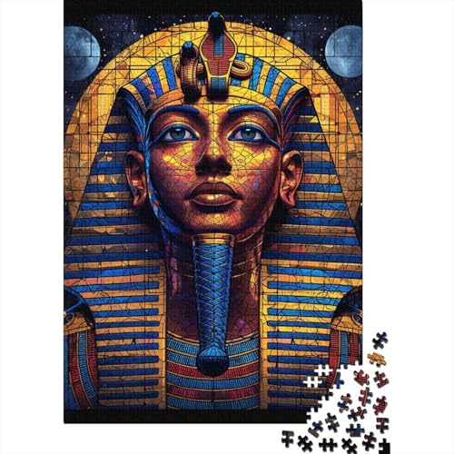 Ägyptischer Pharao Puzzle DIY Spiel Papier Rechteckiges Puzzle für Jungen oder Mädchen Geburtstagsgeschenk 38x26cm/1000 Teile von TBDUEPS