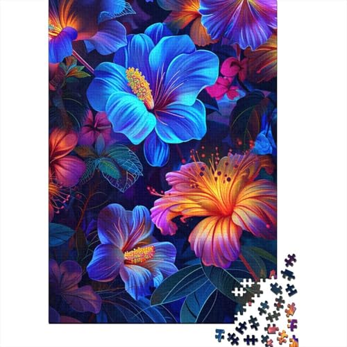 Blumenpuzzle, schwierige Herausforderung, 100 Prozent recycelter Karton, Puzzle für Erwachsene, Teenager, 70 x 50 cm/1000 Teile von TBDUEPS