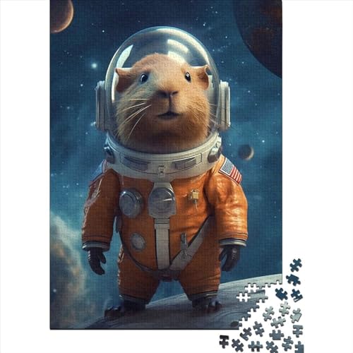 Capybara-Astronaut 1, 300 Puzzleteile für Erwachsene, Puzzle-Sets für die ganze Familie, Lernspiel, Puzzles 300 Teile (40 x 28 cm) von TBDUEPS