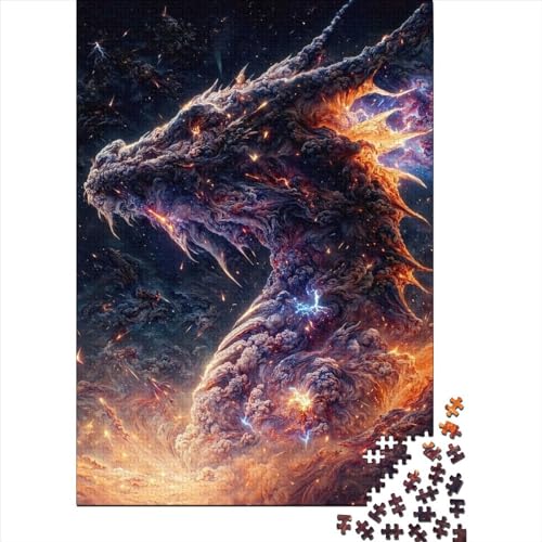 Das Regenbogen-Drache-Puzzle, 500 Teile, Holzpuzzle, Puzzlespiele für Erwachsene, Lernspielzeug, 500 Teile (52 x 38 cm) von TBDUEPS