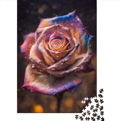 Die Rose des Universums Puzzle 300 Teile Holzpuzzle Erwachsene Puzzlespiele Lernspielzeug 300 Teile (40x28cm) von TBDUEPS