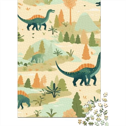 Dinosaurier-Puzzle, kreative Spiele, 100% recycelter Karton, Puzzle für Erwachsene, 38 x 26 cm, 1000 Teile von TBDUEPS