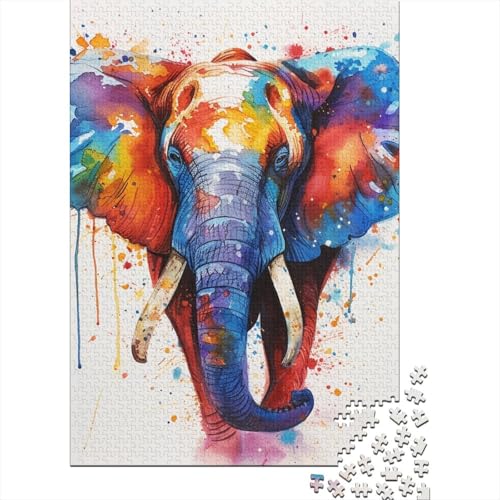 Elefanten-Puzzle, Premium-Puzzle aus 100% Recycling-Platte, 100% recycelter Karton, Puzzle für Kinder und Erwachsene ab 12 Jahren, Ostergeschenk, 70 x 50 cm, 1000 Teile von TBDUEPS