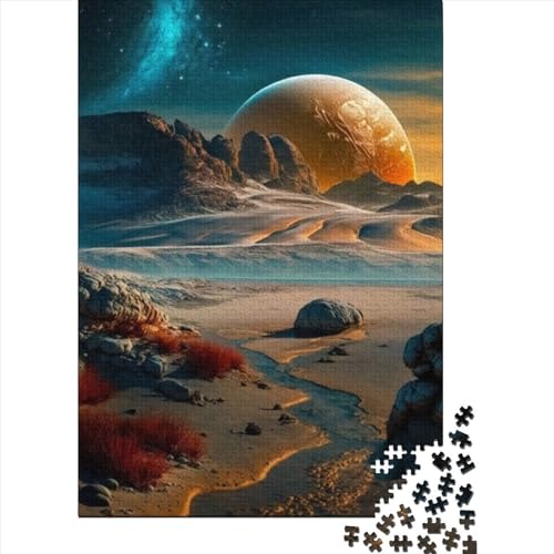 Exoplanet Trappist 1e Puzzle 1000 Teile, Holzpuzzle, Spielzeug, Familienspiel, Schwierigkeitsgrad, Herausforderung, Puzzles 1000 Teile (75 x 50 cm) von TBDUEPS