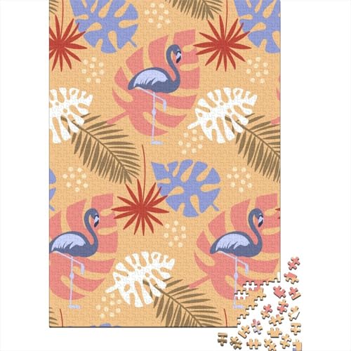 Flamingo-Puzzle, Premium-Puzzle aus 100% recyceltem Karton, rechteckig, für Erwachsene und Teenager, einzigartiges Geschenk, 38 x 26 cm, 1000 Teile von TBDUEPS