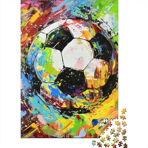 Fußball-Puzzle, Lernspiele, Familienaktivitäten, Premium-Karton-Puzzle für Frauen und Männer, Ostergeschenk, 70 x 50 cm, 1000 Teile von TBDUEPS