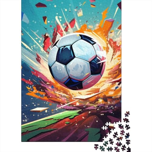 Fußball-Puzzle, anpassbare Bilder, 100% recycelter Karton, Puzzle für Erwachsene und Teenager, einzigartiges Geschenk, 38 x 26 cm/1000 Teile von TBDUEPS