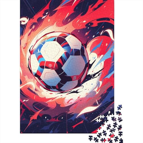 Fußball-Puzzle, einzigartige Heimdekoration, 100% recycelte Pappe, Puzzle für Jungen oder Mädchen, 38 x 26 cm, 1000 Teile von TBDUEPS