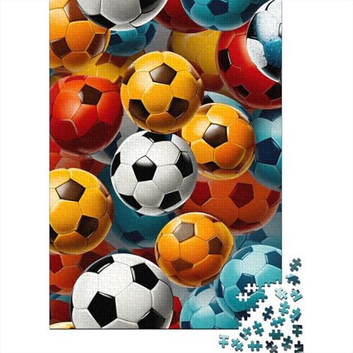 Fußball-Puzzle, freundliche Materialien, 100 Prozent recycelte Pappe, Puzzle für Erwachsene und Kinder, Ostergeschenk, 70 x 50 cm, 1000 Teile von TBDUEPS