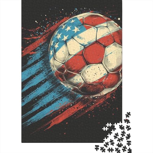 Fußball-Puzzle, rechteckig, aus 100 Prozent recycelter Pappe, Puzzle für Erwachsene und Kinder, Ostergeschenke, 38 x 26 cm, 1000 Teile von TBDUEPS