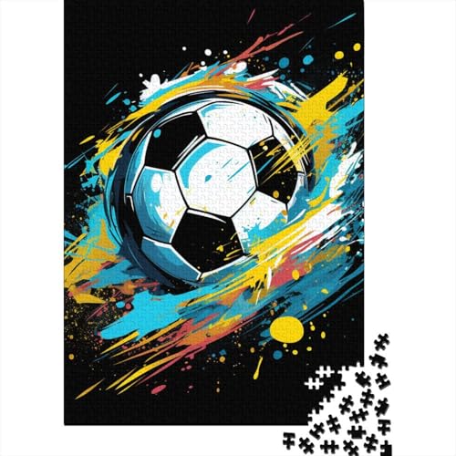 Fußball-Puzzle-Spielzeug, Lernspiel, Premium-Karton-Puzzle für Erwachsene und Kinder, Ostergeschenk, 38 x 26 cm, 1000 Teile von TBDUEPS