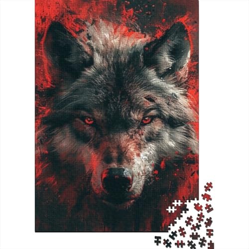 Graue Wölfe Puzzle, kreative Spiele, 100 Prozent recycelte Pappe, Puzzle für Erwachsene, 38 x 26 cm, 1000 Teile von TBDUEPS