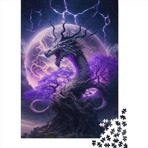 Holzpuzzle 300 Teile Dragon54 Puzzle Familienspiel Puzzles Erwachsene und 300 Teile (40x28cm) von TBDUEPS