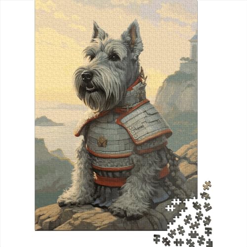 Holzpuzzle-Spielzeug für 1000 Teile, Schnauzer-Puzzles, Jungen- und Mädchen-Puzzles, Lernspiele für über 18-Jährige, 1000 Teile (75 x 50 cm) von TBDUEPS