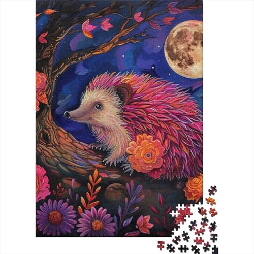 Igel-Puzzle, Denksportaufgabe aus Papier, rechteckig, Puzzle für Erwachsene und Teenager, 38 x 26 cm, 1000 Teile von TBDUEPS