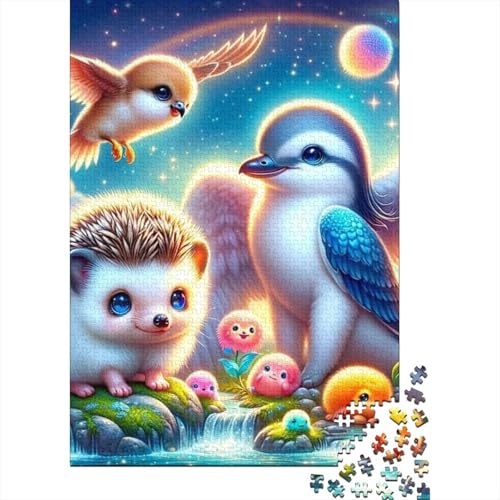 Igel-Puzzle, Entspannungs-Herausforderungsspielzeug, Premium-Karton-Puzzle für Erwachsene und Kinder, Ostergeschenke, 38 x 26 cm, 1000 Teile von TBDUEPS