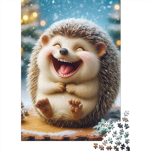 Igel-Puzzle, einzigartige Heimdekoration, Premium-Karton-Puzzle für Erwachsene und Teenager, einzigartiges Geschenk, 70 x 50 cm/1000 Teile von TBDUEPS