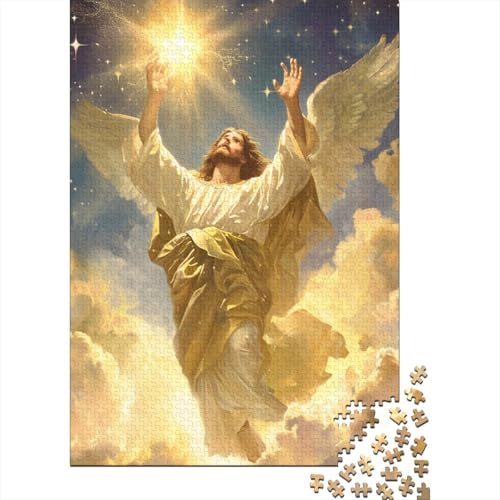 Jesus-Puzzle, anpassbare Bilder, 100% recycelte Pappe, Puzzle für Kinder und Erwachsene ab 12 Jahren, einzigartiges Geschenk, 70 x 50 cm, 1000 Teile von TBDUEPS