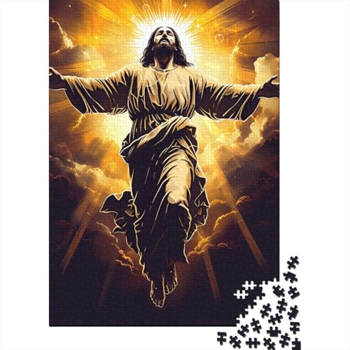 Jesus Puzzle Relax Challenge Spielzeug Papier Rechteckiges Puzzle für Jungen oder Mädchen Vatertagsgeschenke 70x50cm/1000 Teile von TBDUEPS