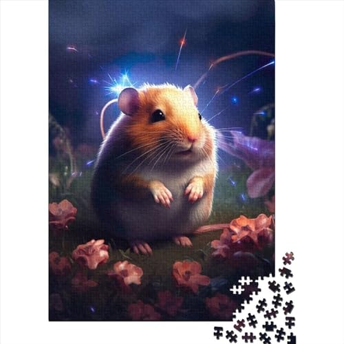 Kleiner Hamster auf dem Mars Puzzle 500 Teile Puzzle Spiel für Erwachsene Puzzle Spielzeug Teenager Puzzle Geschenke Wanddekoration 500 Teile (52x38cm) von TBDUEPS